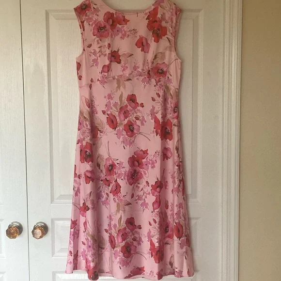 Women’s Talbots Floral Dress Sleeveless New NWT 16 Midi - Picture 4 of 7